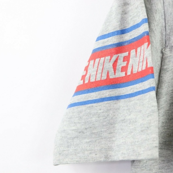 Vintage 70s Nike Spell Out Short Sleeve Shirt Gray - Picture 7 of 8